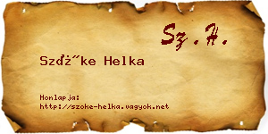 Szőke Helka névjegykártya